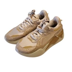 PUMA RS-X Winter Glimmer Gold Metallic Running Shoes sz 8.5